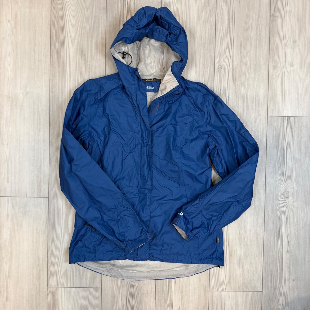 Cabelas 4Most Repel Hooded Rain Jacket Blue Windbreaker Mesh Lined 
 WMNs Medium